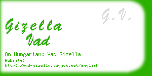 gizella vad business card